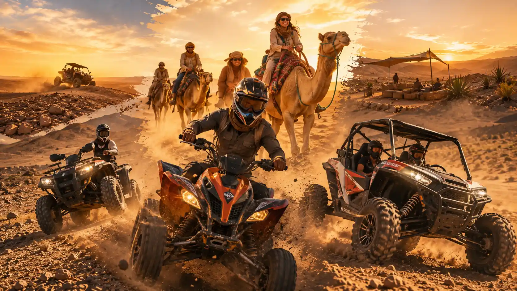 Best adventure activities in the Agafay Desert including quad biking and buggy tours