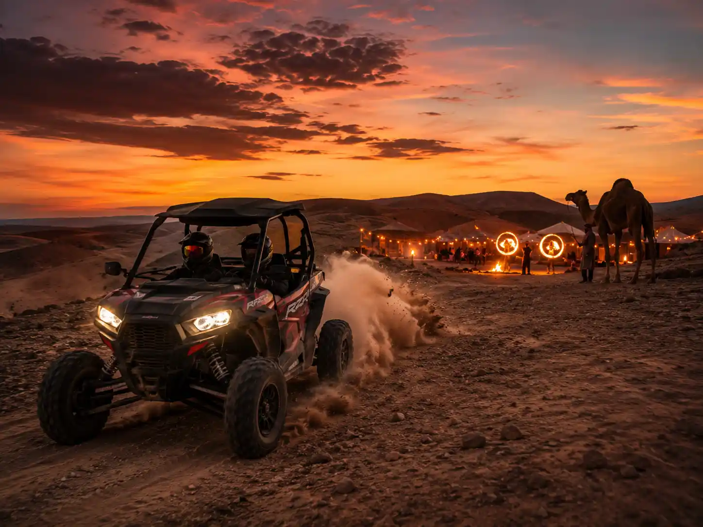 Buggy tour with camel ride and dinner show in Agafay Desert