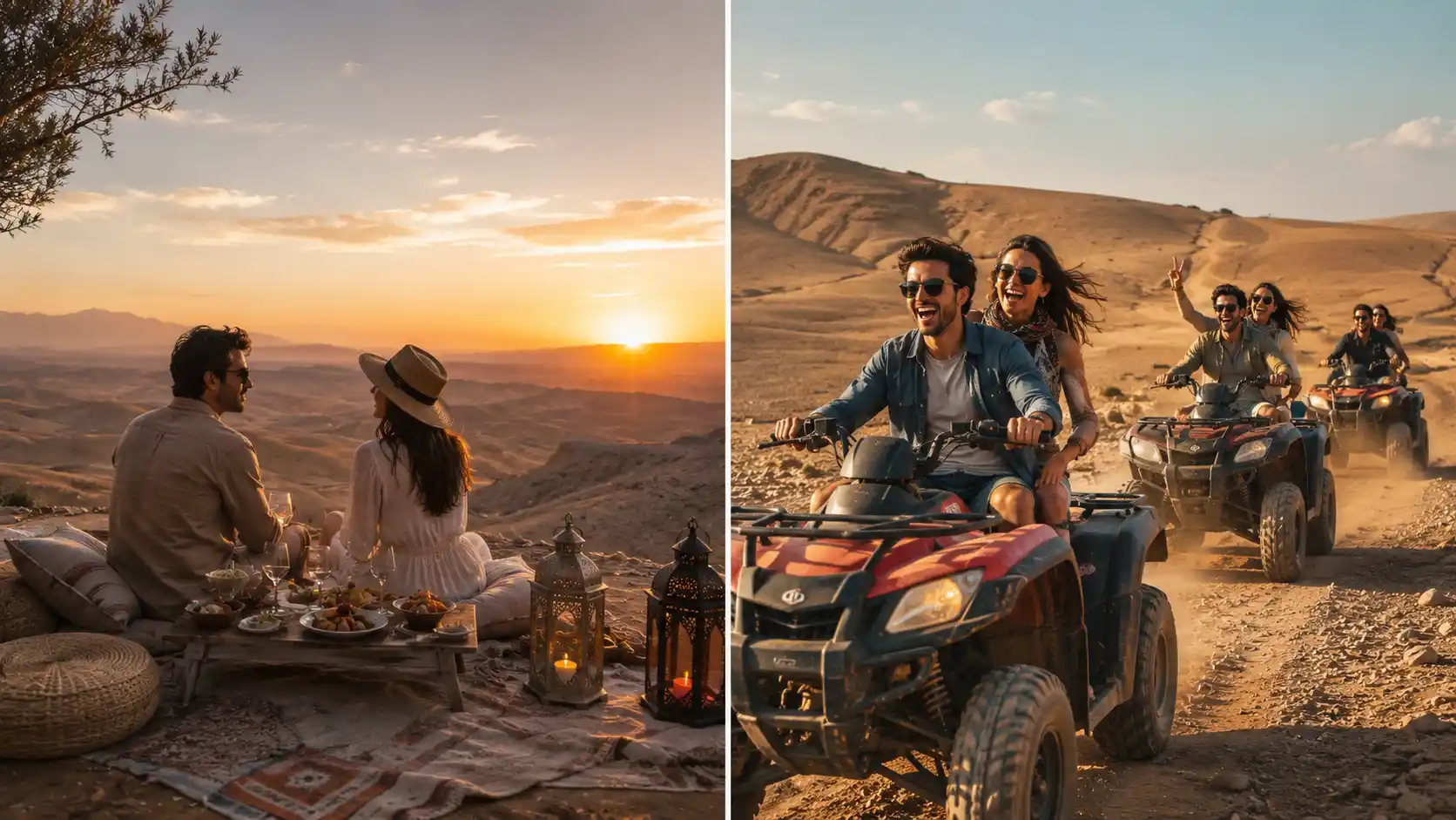 Comparison of private versus shared Agafay Desert tour experiences